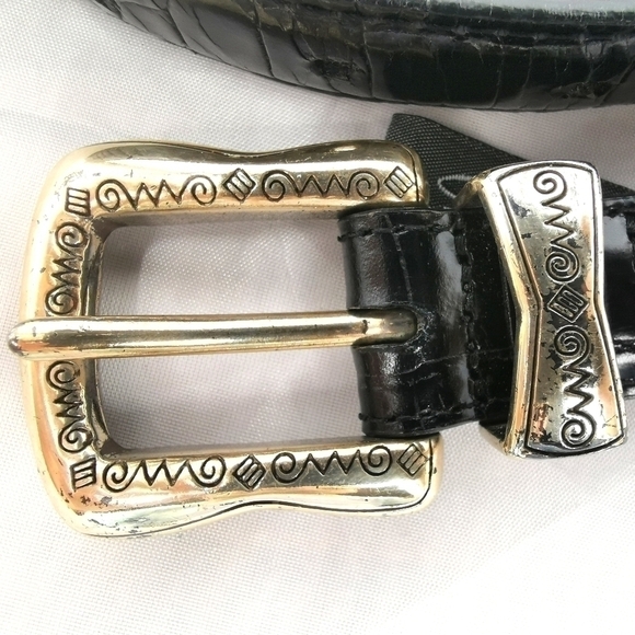 Brighton Vtg Women's Medium Silver Tone Bow Belt - Picture 4 of 13
